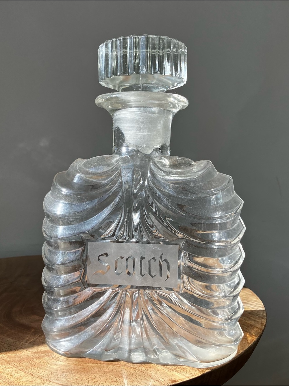 Paden City Glass | Vintage 1930s Art Deco Crystal Scotch Decanter